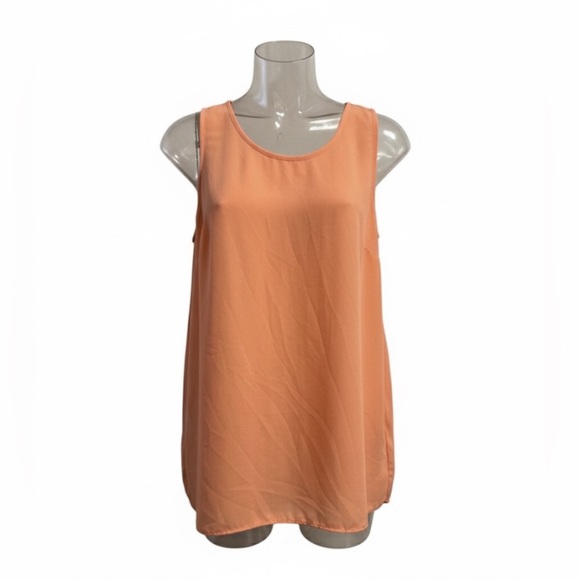 Mossimo Peach Tank Top Split Back Size Medium - Picture 3 of 15